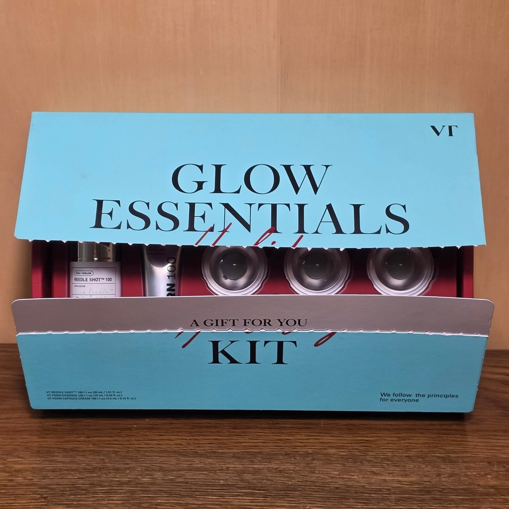 VT Glow Essentials Holiday Kit Reedle Shot 100 PDRN Essence Capsule Cream NEW
